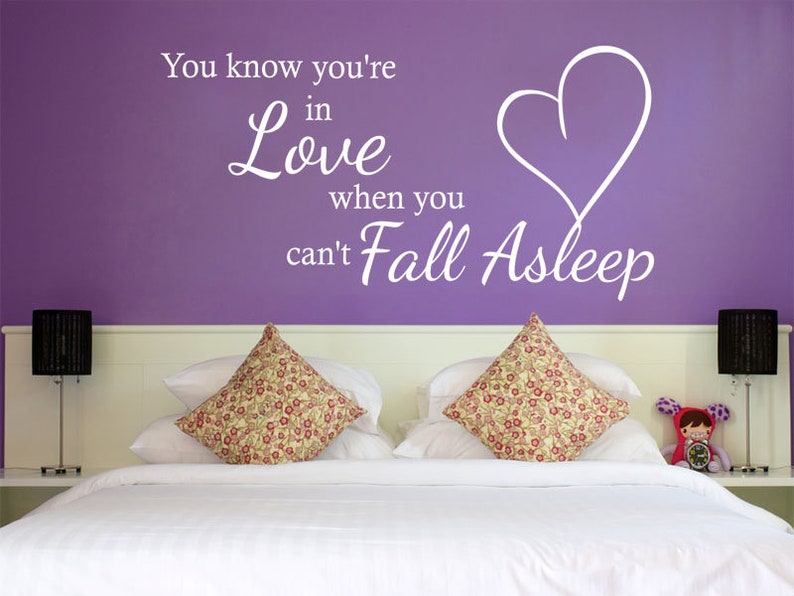 Romantic Wall Art 'being in Love' Quote Modern Decal Etsy