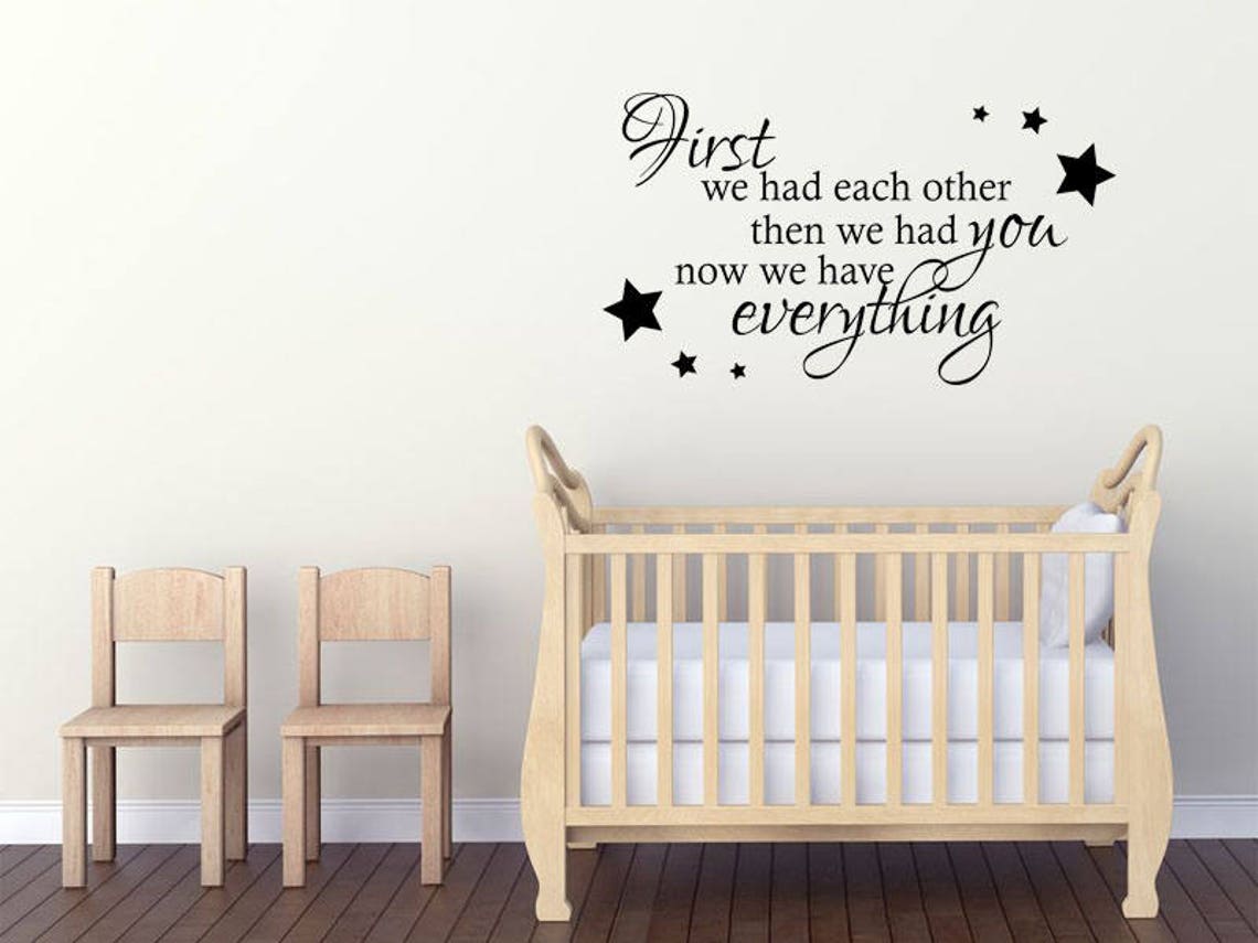 Now We Have You Nursery Wall Art Quote Wall Art Sticker Etsy