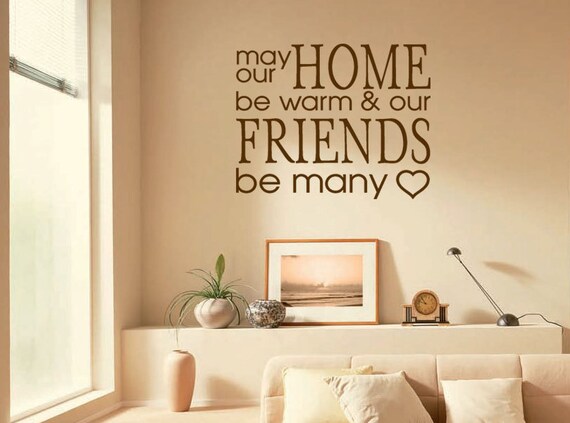Inspirational Wall Quote may Our Home Be Warm.., Wall Art Sticker, Vinyl  Decal, Modern Transfer. -  Canada