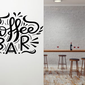 Coffee Bar Wall Decal: Modern Kitchen Cafe Decor