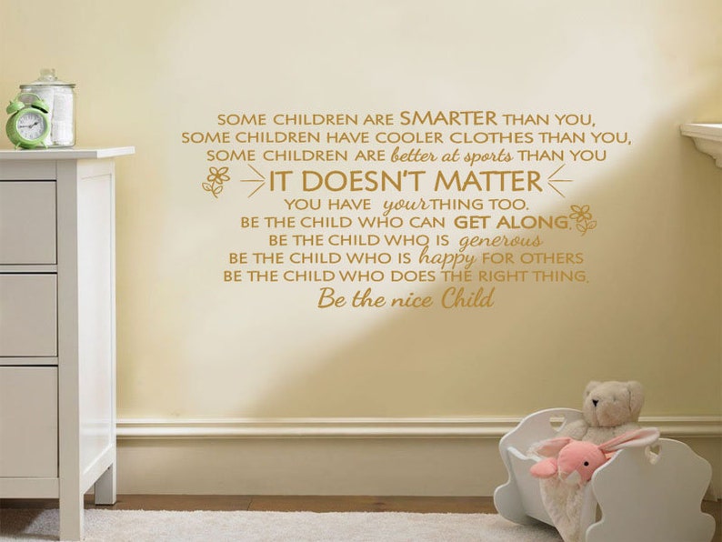 Children's Quote 'some Children' Wall Art Sticker Etsy