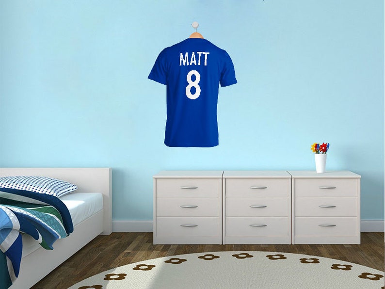 PERSONALISED Football Wall Art Transfer PVC Soccer Decal Etsy