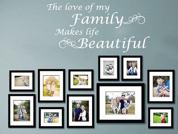 Autocollant Mural Citation Décoration Famille Amour Vinyle Lettrage - Modèle F80 - Marque RexburgVinyl