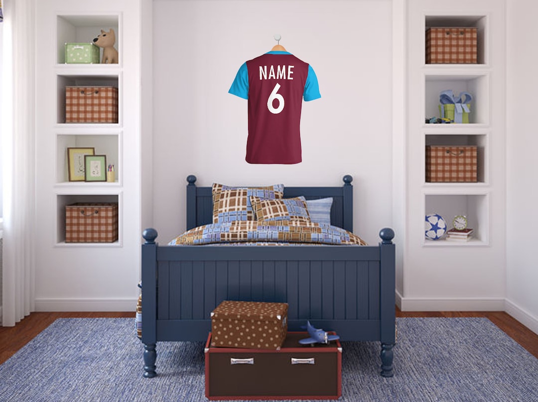 PERSONALISED Football Wall Art, Transfer, PVC Decal, Soccer, 3D