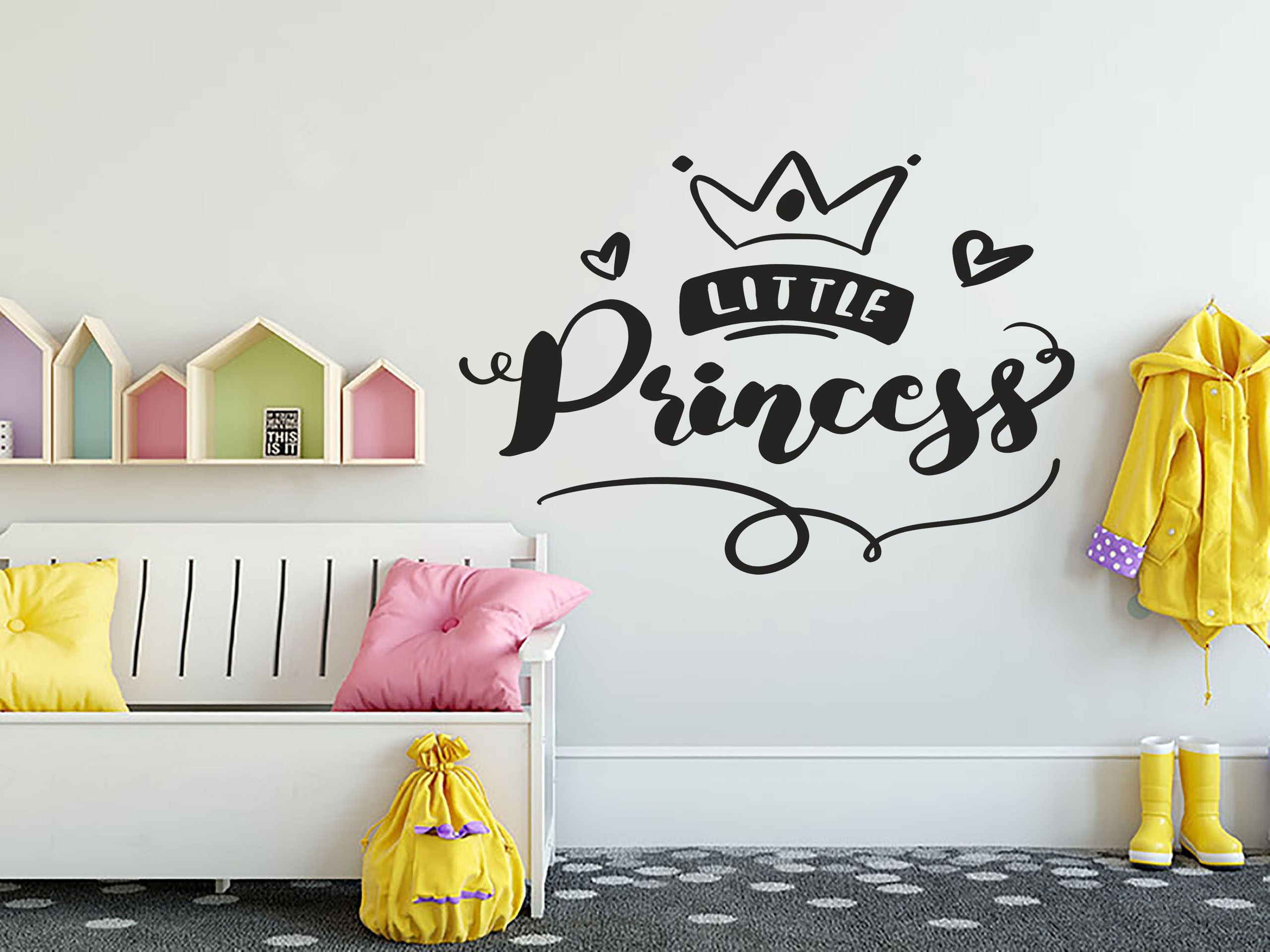 Autocollant Mural Vinyle Déco « Lift Up Your Head Princess » 23x28 Pouces - Sticker Motivant