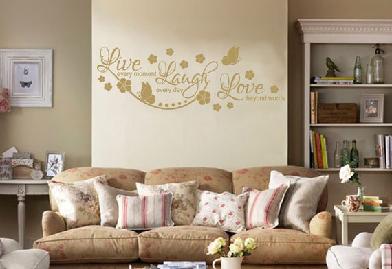 Live Laugh Love Wall Decal "Live Laugh Love" Vinyl Wall Decal Sticker ...