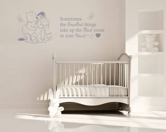 Child's Bedroom Or Nursery Wall Quote "Sometimes The Smallest Things..." Vinyl Wall Sticker, Transfer.