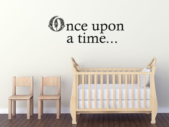 Kids Quote Wall Sticker Vinyl Transfer Girls Room Once Upon a Time Decor UK 