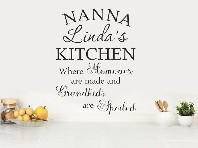 PERSONALISED Grandma/nanna Kitchen Wall Quote Wall Art Etsy