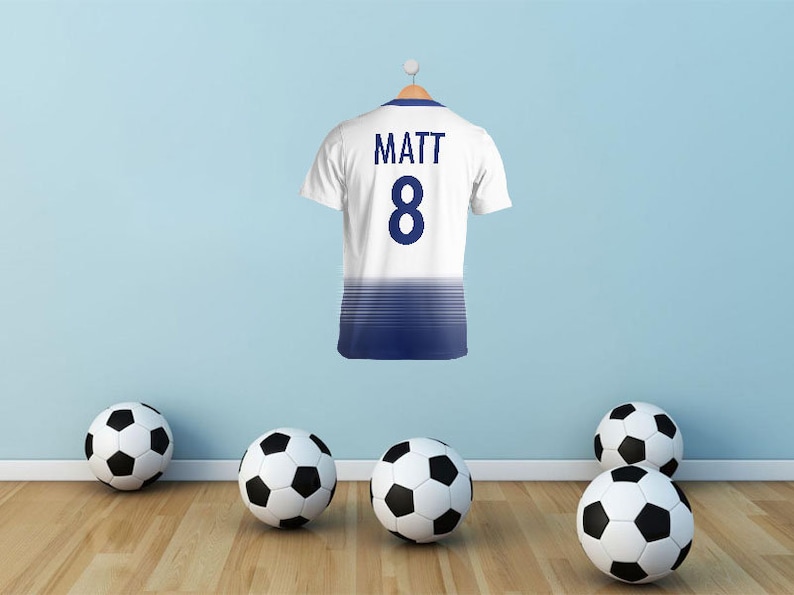 Transfer PVC Decal PERSONALISED Football Wall Art Soccer 3D Sticker