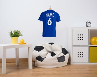 PERSONALISED Football Wall Art, Transfer, PVC, Soccer, Decal, Sticker, 3D,