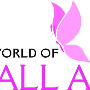 May include: The World of Wall Art logo features a pink butterfly with a stylized design. The text "The World of Wall Art" is in black lettering.