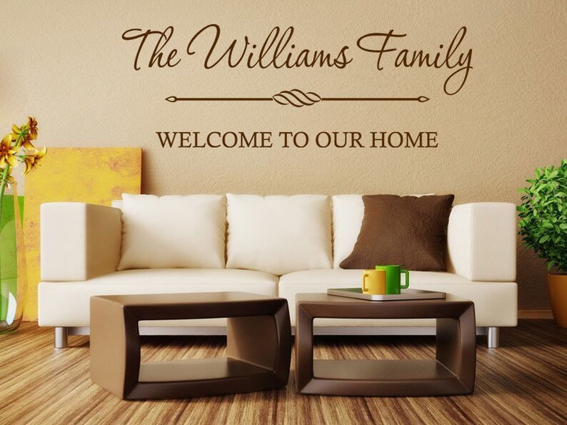 Personalised 'welcome to Our Home' Wall Art Sticker - Etsy