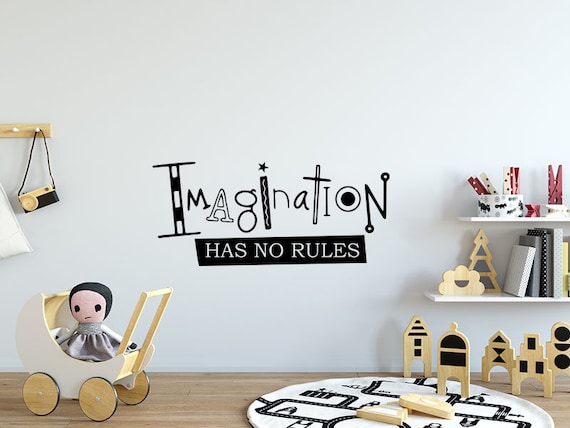Buy Wall Art Sticker imagination Wall Art Quote Decal Modern