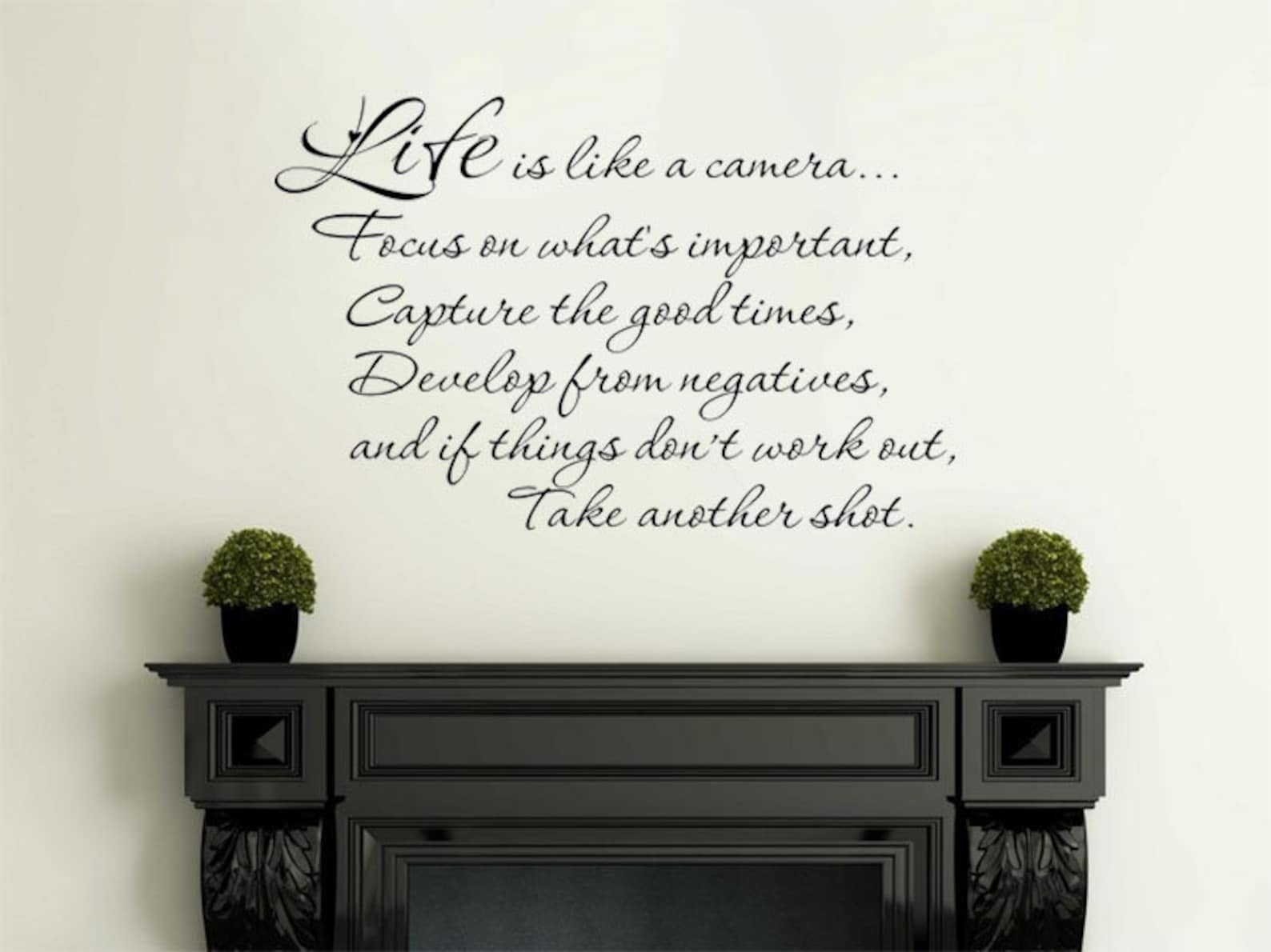 Inspirational 'life is Like A Camera' Wall Art Quote, Modern Transfer ...