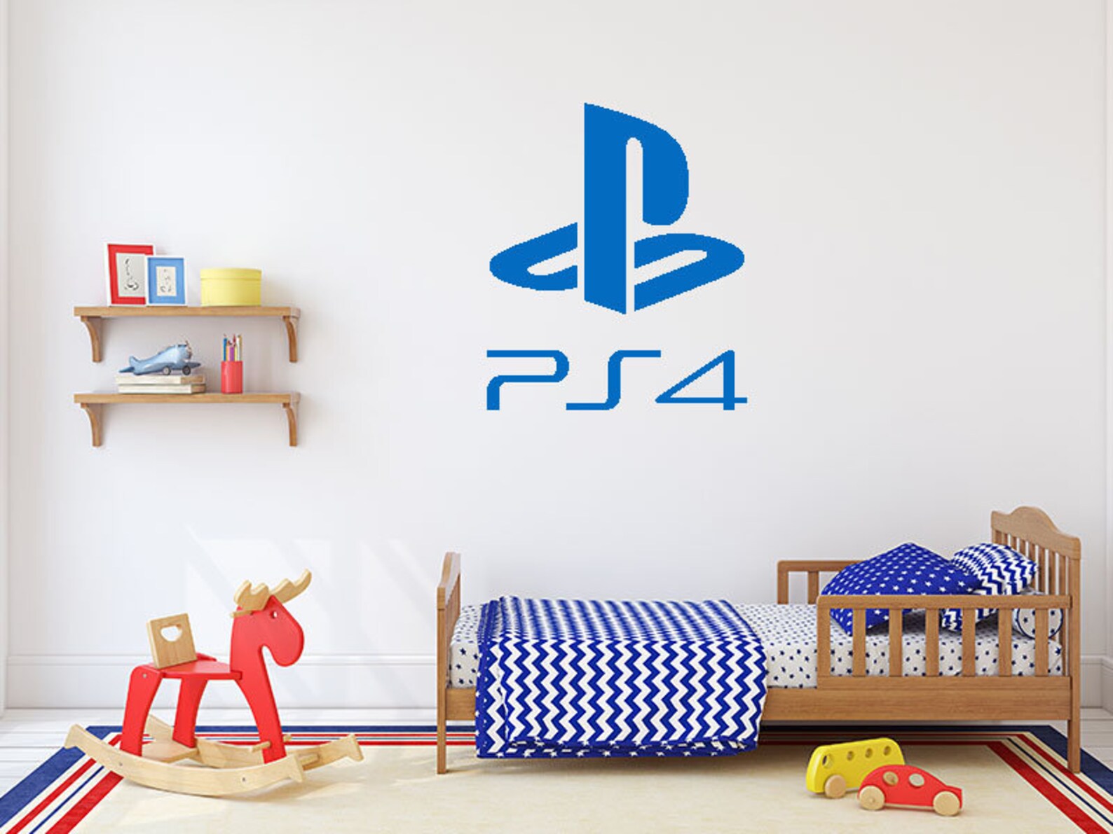 PlayStation Logo Weatherproof Vinyl Sticker - Durable Decal, Size 3 X 2.3 Inches