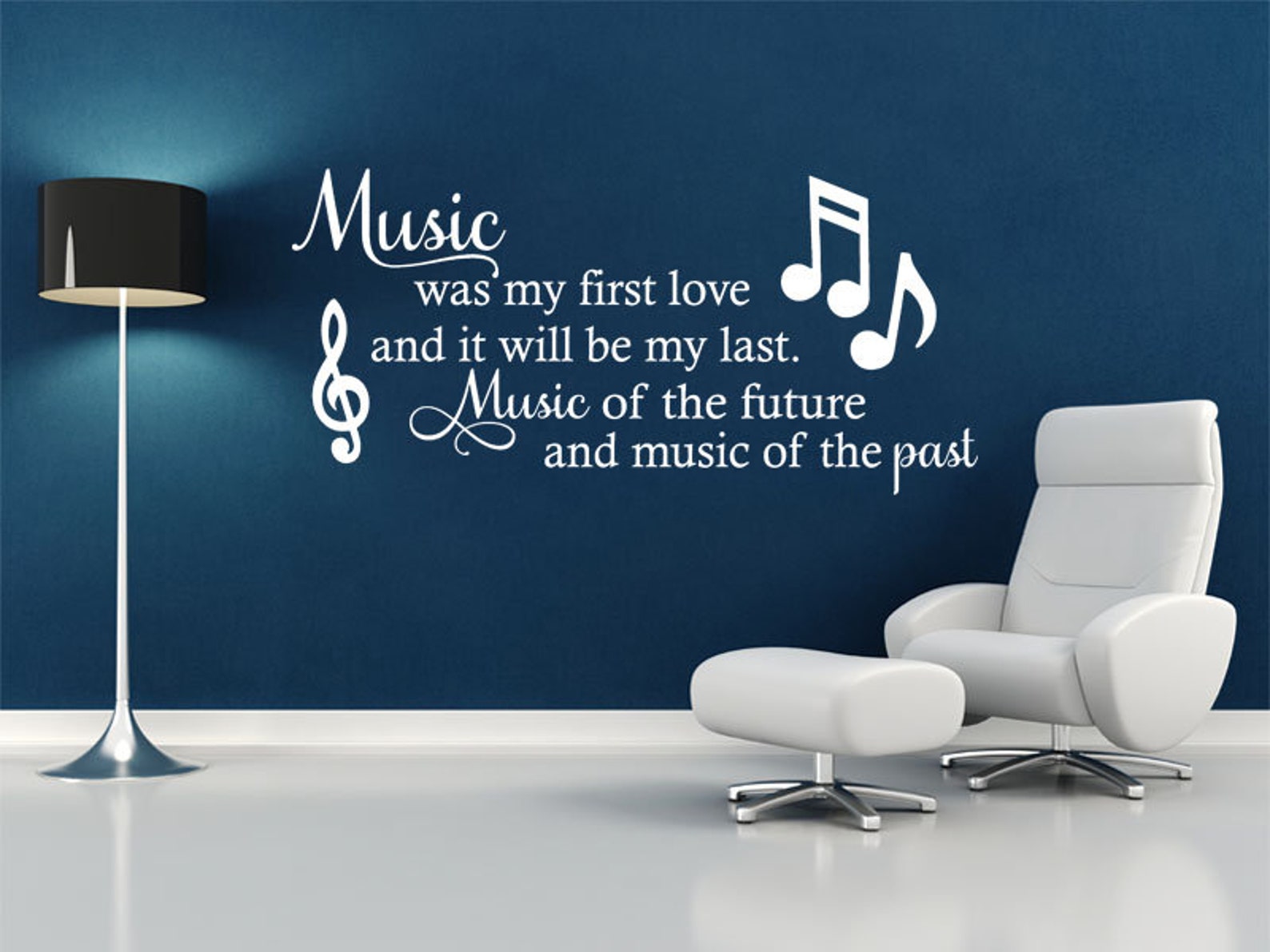 Wall Art Sticker music Was My First Love.. Lyrics Etsy