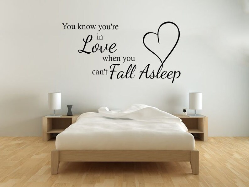 Romantic Wall Art 'being in Love' Quote Modern Decal Etsy
