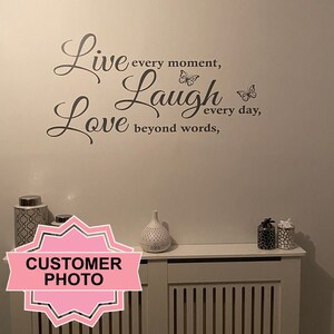 Live Laugh Love Wall Art Sticker, Modern Vinyl Transfer, PVC Decal - Etsy