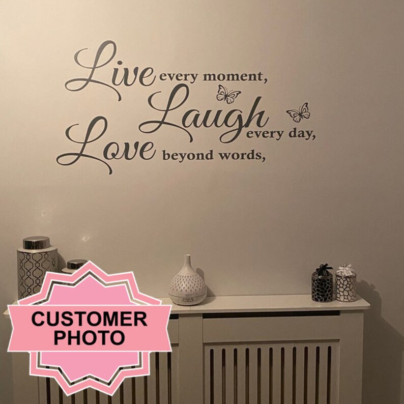 Live Laugh Love Wall Art Sticker, Modern Vinyl Transfer, PVC Decal - Etsy