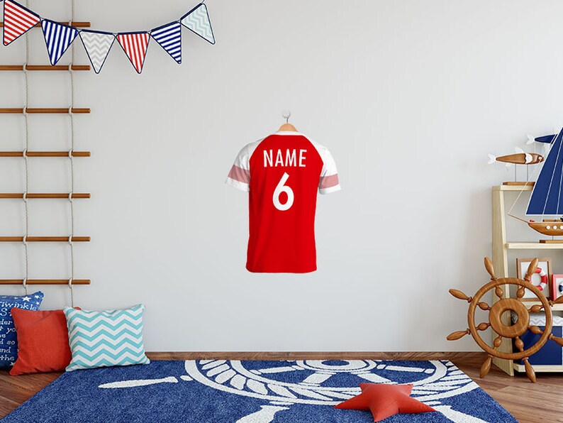 PERSONALISED Football Wall Art Transfer PVC Decal 3D Etsy