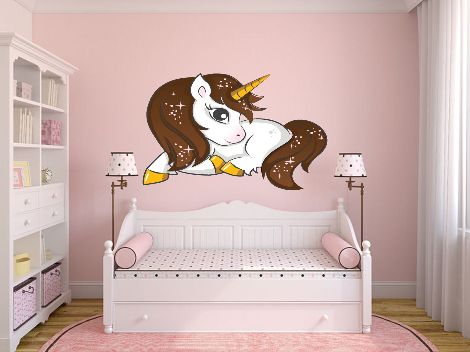 FULL COLOUR Unicorn Wall Art 3D Sticker Fantasy PVC Decal Etsy