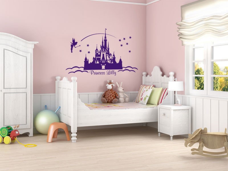PERSONALISED Princess Castle Wall Art Wall Sticker Modern - Etsy