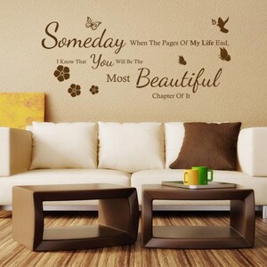 Wall Art Quote &quot;When The Pages of My Life End...&quot; Wall Quote, Modern Transfer