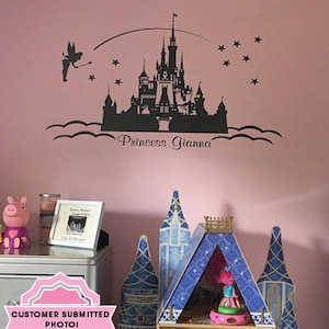 PERSONALISED Princess Castle Wall Art, Wall Sticker, Modern Vinyl ...