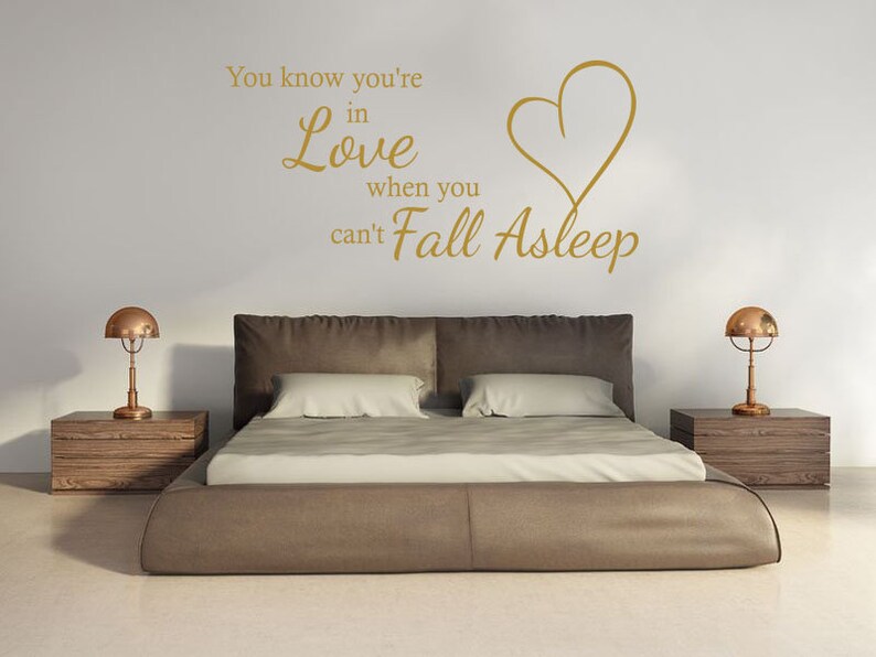 Romantic Wall Art 'being in Love' Quote Modern Decal Etsy