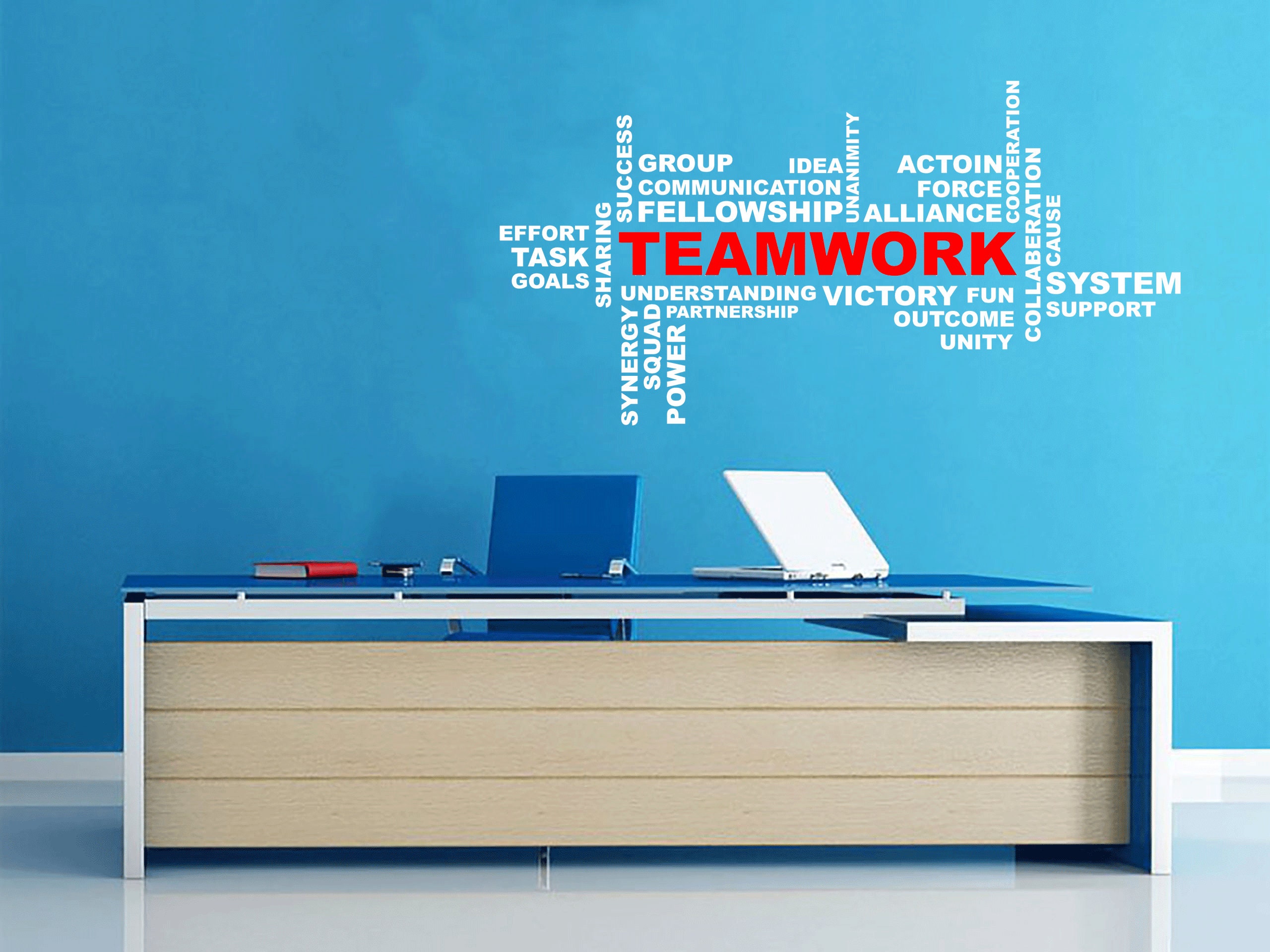 Wall Quote Teamwork Word Bubble Sticker Decal Decor Transfer Quote ...