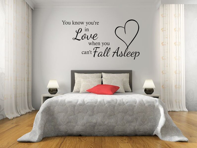 Romantic Wall Art 'being in Love' Quote Modern Decal Etsy