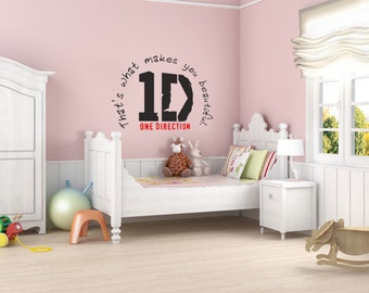 One Direction Logo Wall Decal: Lyrics Vinyl Art Sticker