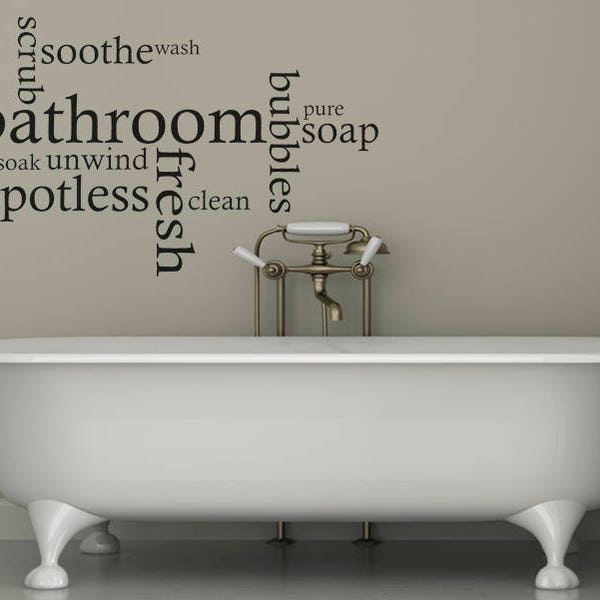 Bathroom Wall Quotes Etsy