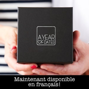 A Year of Dates: Édition Française - Cadeau de mariage, présent d'anniversaire adapté pour tous les couples. En français!