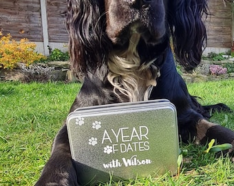 Personalised Dates With My Dog Tin. Fun ideas for new adventures with your favourite canines!
