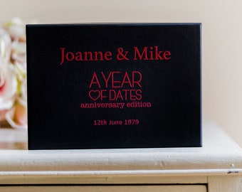 Personalised 40th Ruby Wedding Anniversary Box Of Dates