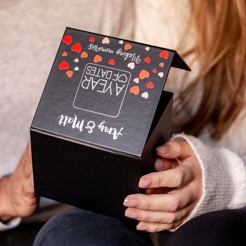 A Year of Dates Rainbow Edition. Personalised Box of Date Etsy