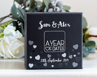 A Year of Dates Wedding Edition - Box mit 52 Date Ideen - Romantisches Geschenk für alle Paare