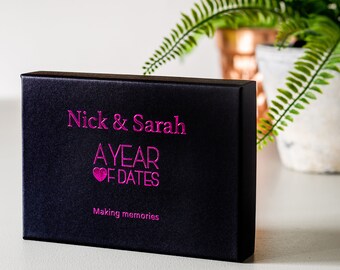 Create Your Own Box of Dates - Personalised Anniversary gift, Wedding or couple present