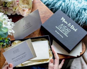 Wedding Anniversary | Paper Anniversary Box Of Dates. Date night ideas to celebrate all key milestone anniversaries