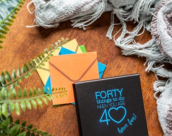 Personalised 40th Birthday gift | Activity Cards | Fun Milestone Gift