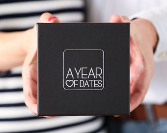 A Box of Date night cards, perfect couples gift, wedding present or Christmas gift. Romantic gift for every occasion couple