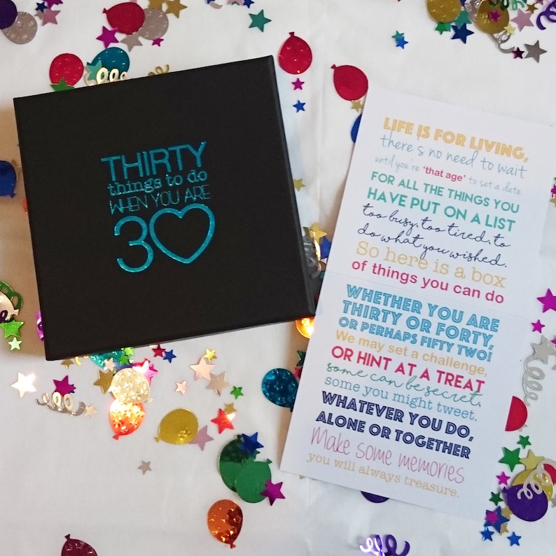 Thirty Things To Do When You Are 30 30th Birthday Gift Etsy