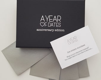 25th Silver Wedding Anniversary Box Of Dates. Date night ideas to celebrate a key milestone anniversary