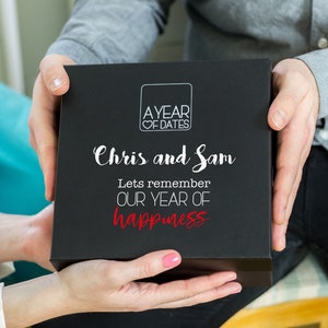 Personalised Memory Box Bundle: date ideas to cherish forever - Perfect Anniversary present - ideal couple gift