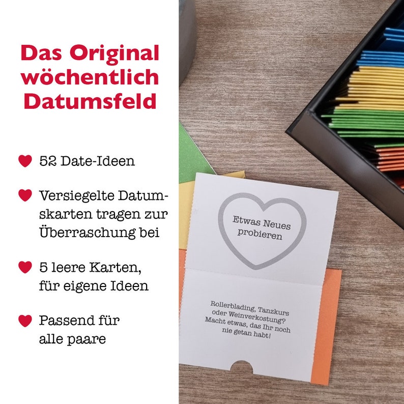 A Year of Dates: Deutsche Ausgabe Hochzeitsgeschenk, Jahrestagsgeschenk für jedes Paar geeignet. Auf Deutsch image 2