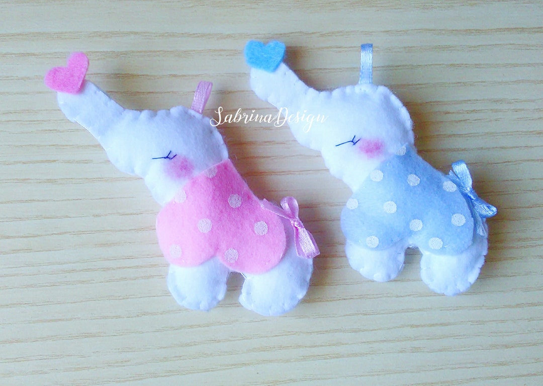 100-Piece Small Elephant Wooden Baby Favors - Blue Animal Cutouts, 1.25 Inch, For Baby Shower Decor