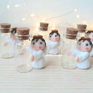 Angel boy favors,glass bottle favors, baptism favors, communion favors