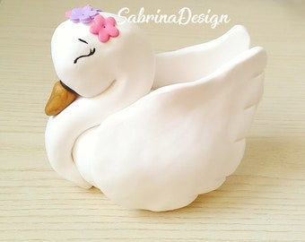 Swan cake topper, baby shower cake topper, birthday swan party, baby shower swan party